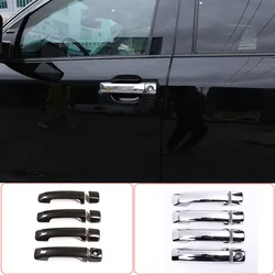 For Toyota Tundra 2007-2021 For Sequoia 2008-2015 ABS Chrome/Carbon fiber Car Exterior Door Handle Cover Trim Car Accessories