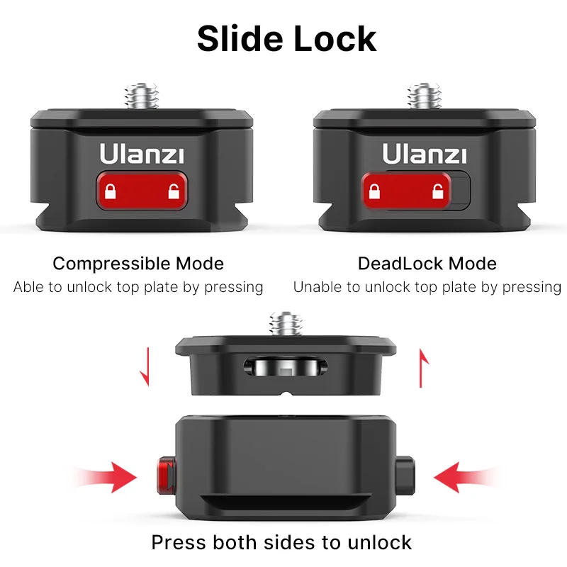 Ulanzi Claw Arca 스위스 퀵 릴리스 플레이트 마운트 DSLR 용 Gimbal Gopro 액션 카메라 삼각대 슬라이더 삼각대 용 퀵 스위치 시스템