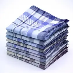 5Pcs Multicolor Plaid Stripe Men Pocket Squares Business Chest Towel Pocket Hanky Handkerchiefs Hankies Scarves 100% Cotton