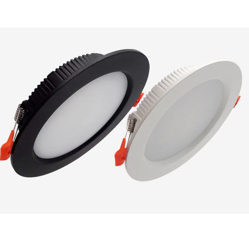 3W-24W lampa sufitowa LED z wbudowanym reflektorem typu Downlight chłodne/ciepłe białe AC 90-260V do salonu i oświetlenia centrum handlowego