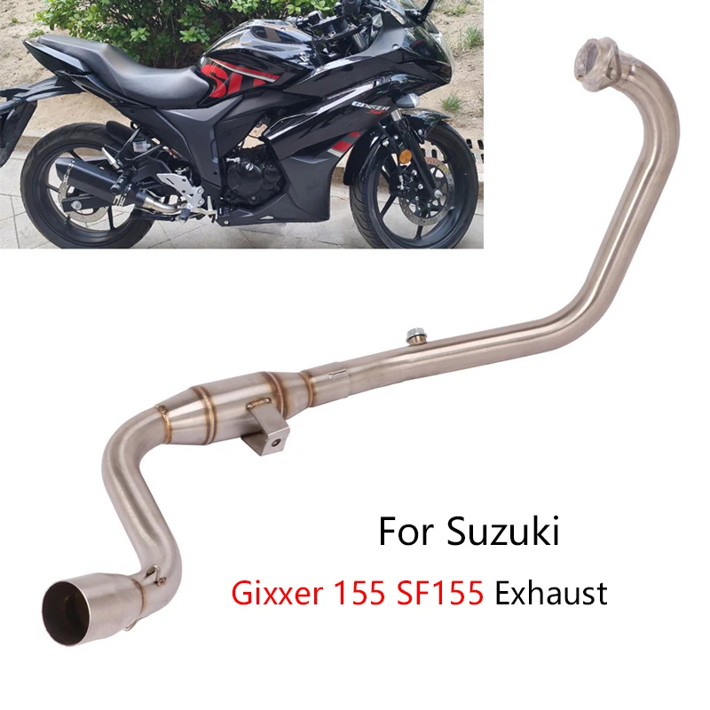 

For Suzuki Gixxer 155 SF155 Motorcycle Exhaust System Stainless Steel Header Middle Link Pipe Slip On 51 mm Muffler Escape Pipe