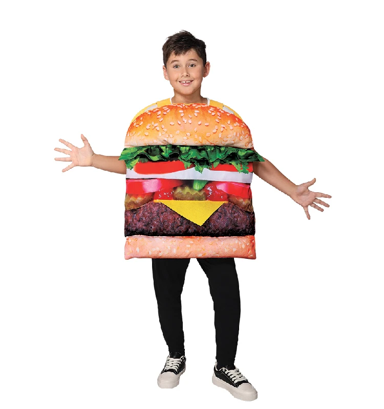 Dzień dziecka kostiumy na Halloween Party Dress śmieszne kostiumy Cosplay jedzenie Hamburger ubrania wydajność kostium sceniczny SL2242