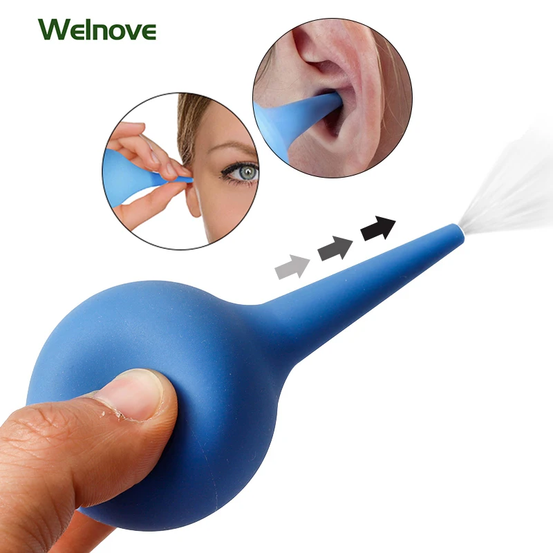 1pcs Soft Material Ear Washer Syringe Bulb Air Blower Pump Dust Cleaner Rubber Suction Ear Syringe Ear Care Washing Squeeze Bulb