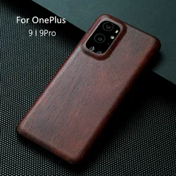 ultra thin real wood +carbon Hard Slim Cover for OnePlus 9 /9 Pro Bamboo Redwood Rosewood Blackwood Case