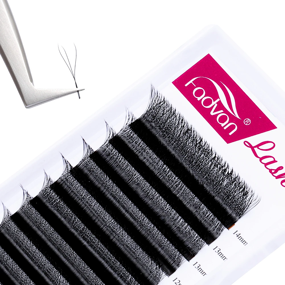 FADVAN 10 Tray/Set 3D W Shape Eyelash Extensions Premade Volume Fans W Style Lashes Comfortable New Volume False Eyelash Natural