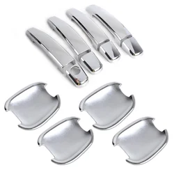 4/8/12x Chrome ABS Exterior Door Handle Cup Bowl Cover Trim Protector for Chevrolet Chevy Captiva 2008-2018 Vauxhall Opel Antara