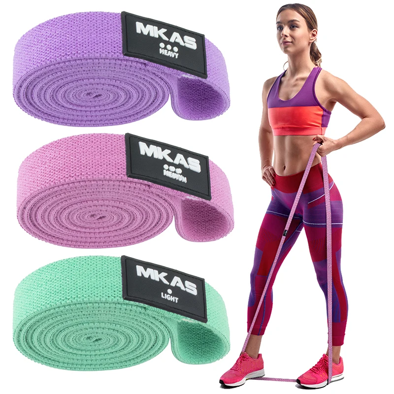 

Fitness Resistance Bands Workout Hip Loop Elastic Exercise Band Gum Sport Yoga Strength 3-Piece Non-Slip For Leg Home Equipment