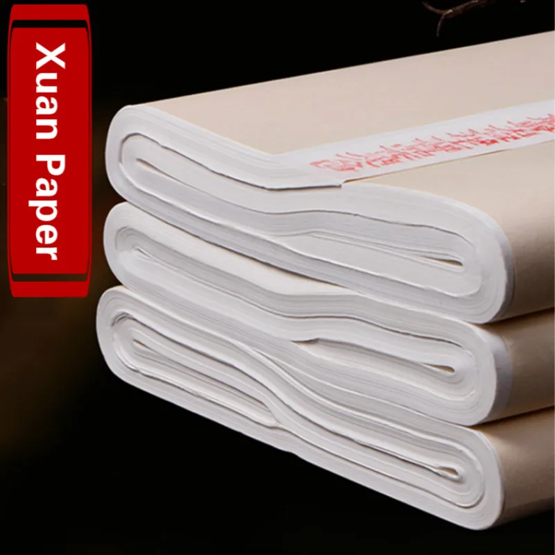 Calligraphy Rice Paper Beginner Calligraphy Painting Practice Xuan Paper 100sheets Chinese Raw Half Ripe Xuan Paper Papel Arroz