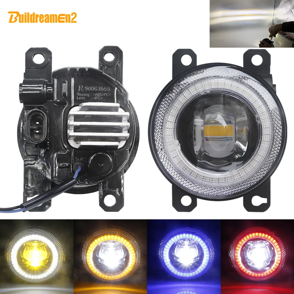 Car Angel Eye Fog Light LED Daytime Running Lamp 8000LM For Ford Focus Fiesta Fusion EcoSport Ranger C-Max Transit Edge Tourneo