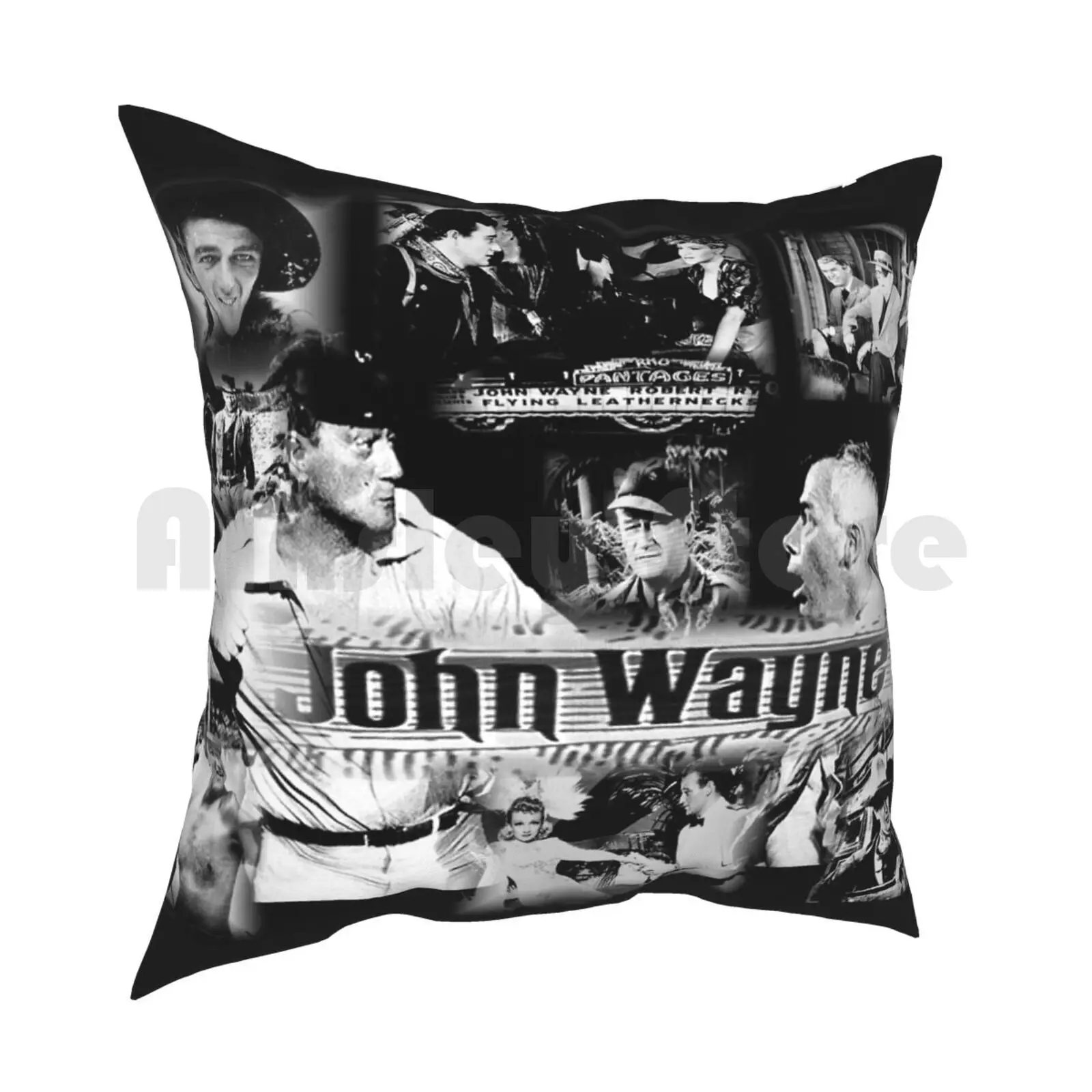 John Wayne Pillow Case Printed Home Soft Throw Pillow Love Actor Famous Celebrity Gentleman Honor Honorable Trusted