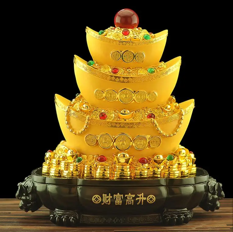 

Resin gold ingot cornucopia feng shui creative fortune home crafts decoration