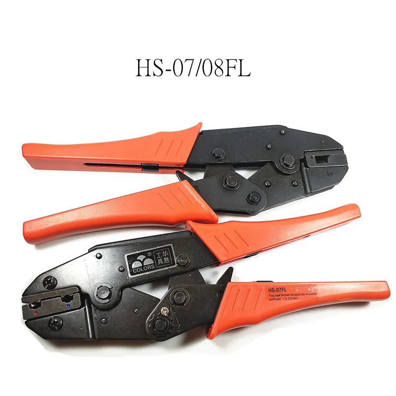 Flag type female insulated plug spring terminal crimper hs-0708fl sheathed insulated terminal crimper manual