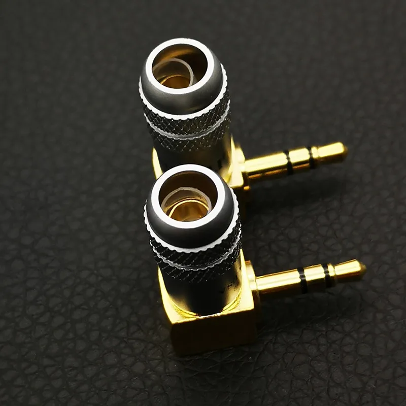 1 Stück LITON 3,5 mm Audio-Stecker 90-Grad-L-förmiger Stecker vergoldeter Schweißadapter 6 mm dreiteiliger Kopfhörerstecker