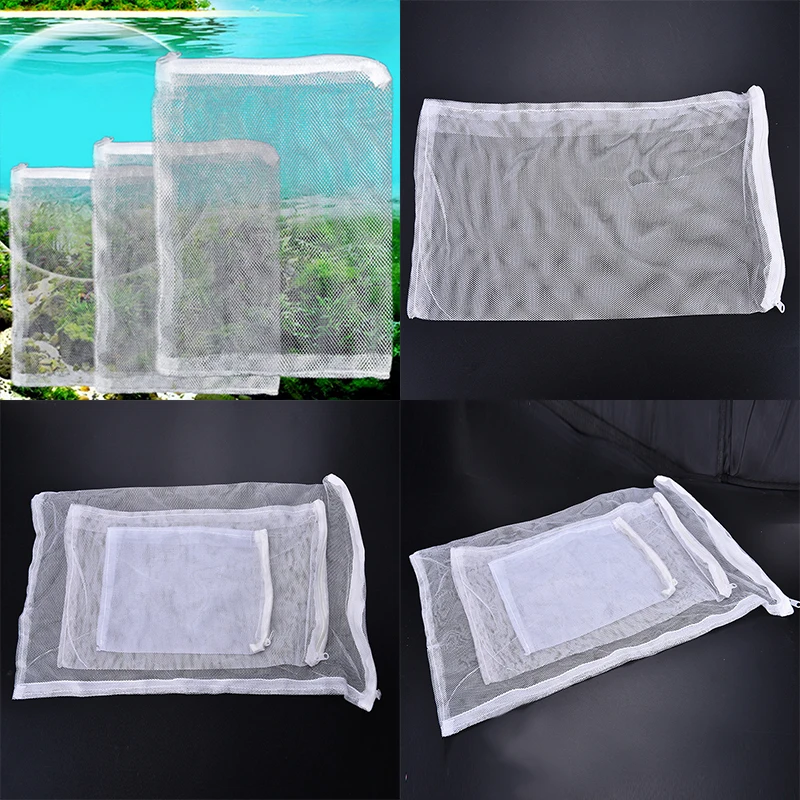 5pcs Filter Filtration Sock Sump Micron Aquarium Marine Reef Mesh Pouch Bag Fish Tank Zip Filter Zipped Net Mesh