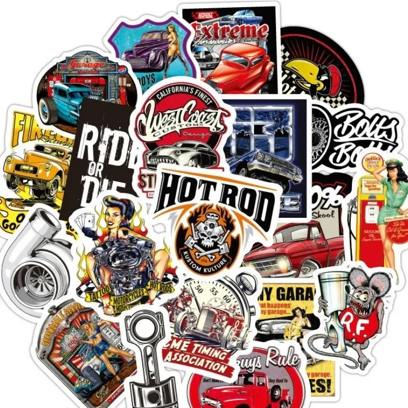 10 / 30 / 50PCS Modified Car Personalized Graffiti Waterproof Luggage Notebook Refrigerator Accessories Sticker