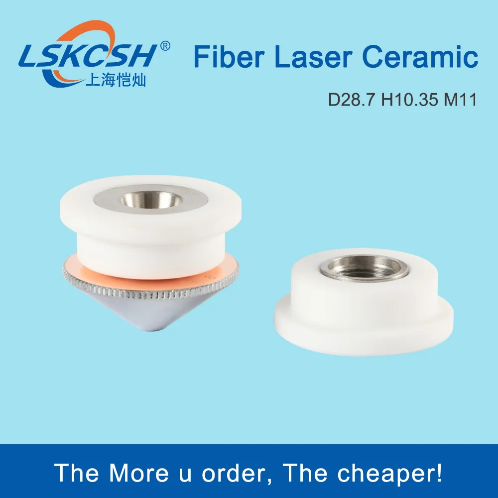 LSKCSH 10pcs/Lot Fiber Laser Ceramic Nozzle Holder for  Laser Cutting Head D28.7  Wholesale OEM Support agents need