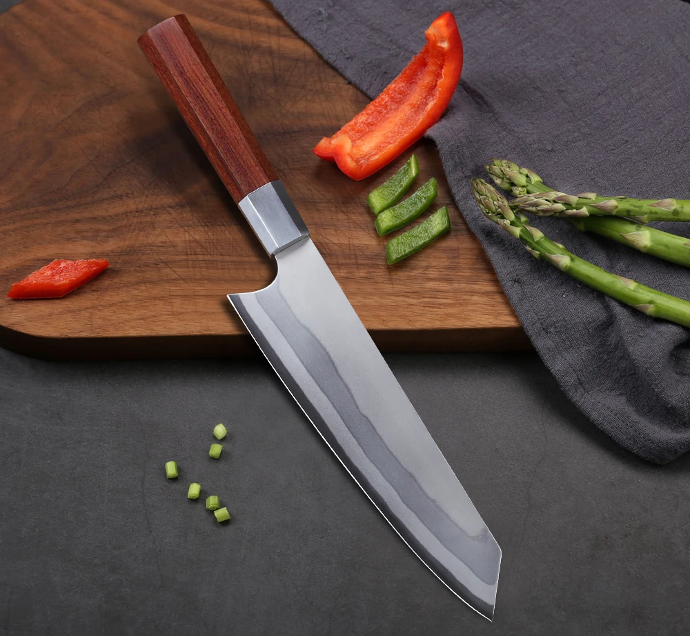 TURWHO 8 cal nóż szefa kuchni japoński noże kuchenne ze stali nierdzewnej do krojenia warzyw scyzoryk Santoku noże — zdjęcie 4