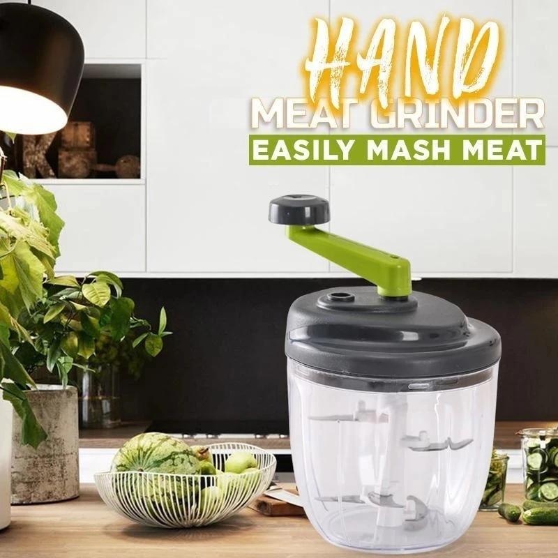 

Mixer Food Processor Kitchen Manual Powerful Egg Blender Meat Grinder Vegetable Chopper Shredder Stainless Steel Blade Cutter