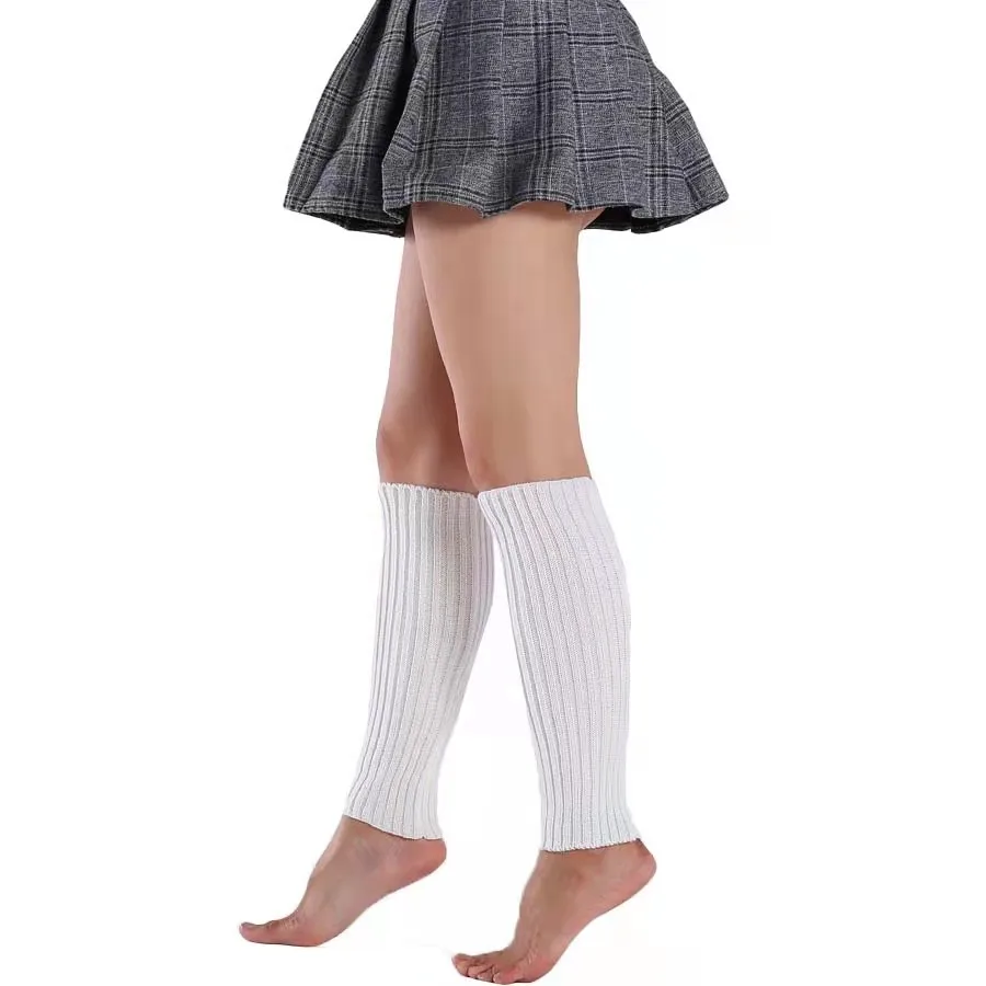Women\'s Leg Warmer Multicolor Wool Knitting Foot Warming Cover Halloween Party Accessories Lady Stylish Elastic Long Tube Sock