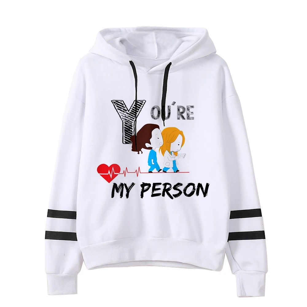 Unisex Greys Anatomy Sweatshirt Women You\'re My Person Hoodies Korean Style Harajuku Hooded Ulzzang Aesthetic Anime Hoody Female