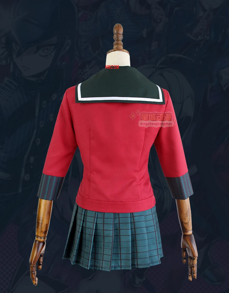 Disfraz de Cosplay de Anime Danganronpa Harukawa Maki, peluca, uniforme escolar para niñas, disfraz de Halloween para mujeres