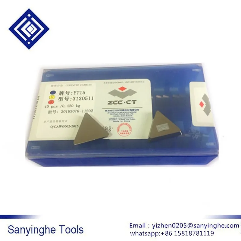 YT15 3100511 Xi Măng Carbide 30 Cái/hộp Máy Kẹp Lưỡi Dao Hình Tam Giác Indexable Lắp Chống Va Đập