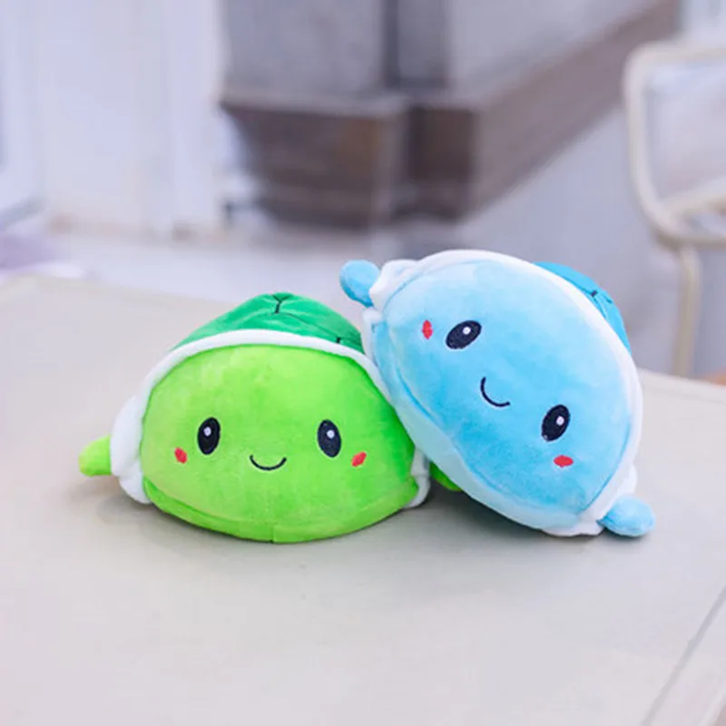 2021 Reversible Tortoise Plush Toys Flip Stuffed Turtle Peluche Toys Cute Simulation Dolls 5 Colors