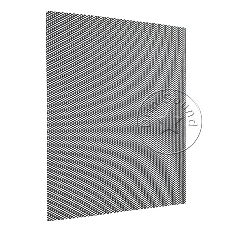 210x160mm-5 Araba Ses Tweeter Hoparlör Dönüşüm Net Kapak Dekoratif Daire Kare Metal Örgü Izgara Koruma # Siyah