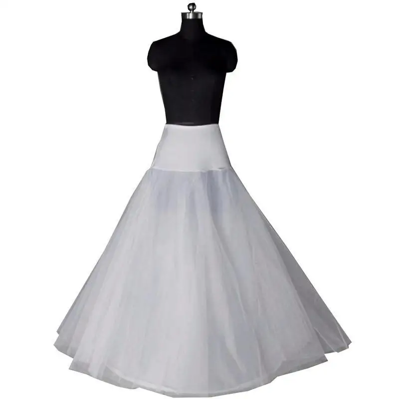 Anágua Crinoline completa para vestido de casamento, uma linha, vestido de baile, saia óssea, underskirt, venda quente