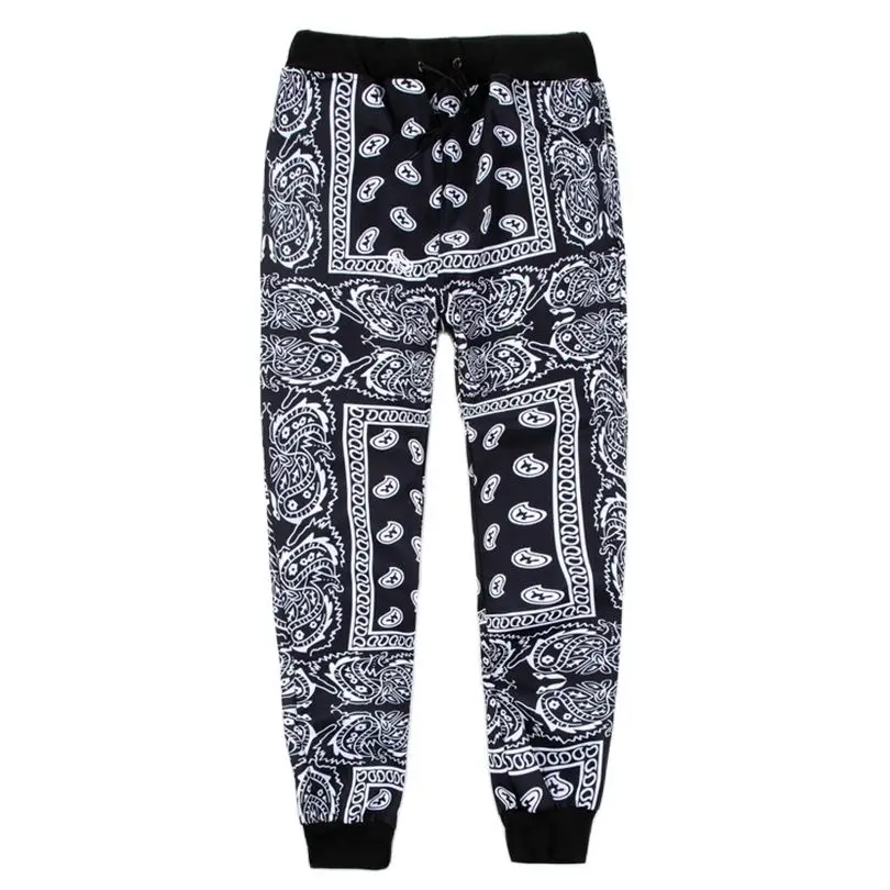 

Polyester Bandana Paisley Pant Jogger Men Women Sweatpants Tracksuit Harajuku Trousers Spring Hip Hop Streetwear