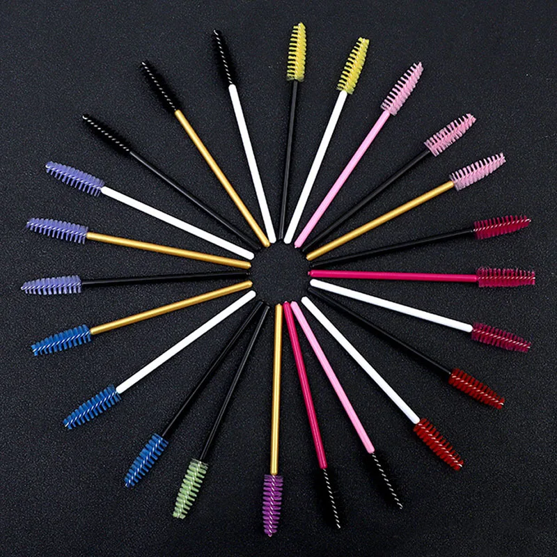 50Pcs Eyelash Brushes Makeup Brushes Disposable Mascara Wands Applicator Spoolers Eye Lashes Cosmetic Eyebrow Brush Makeup Tools