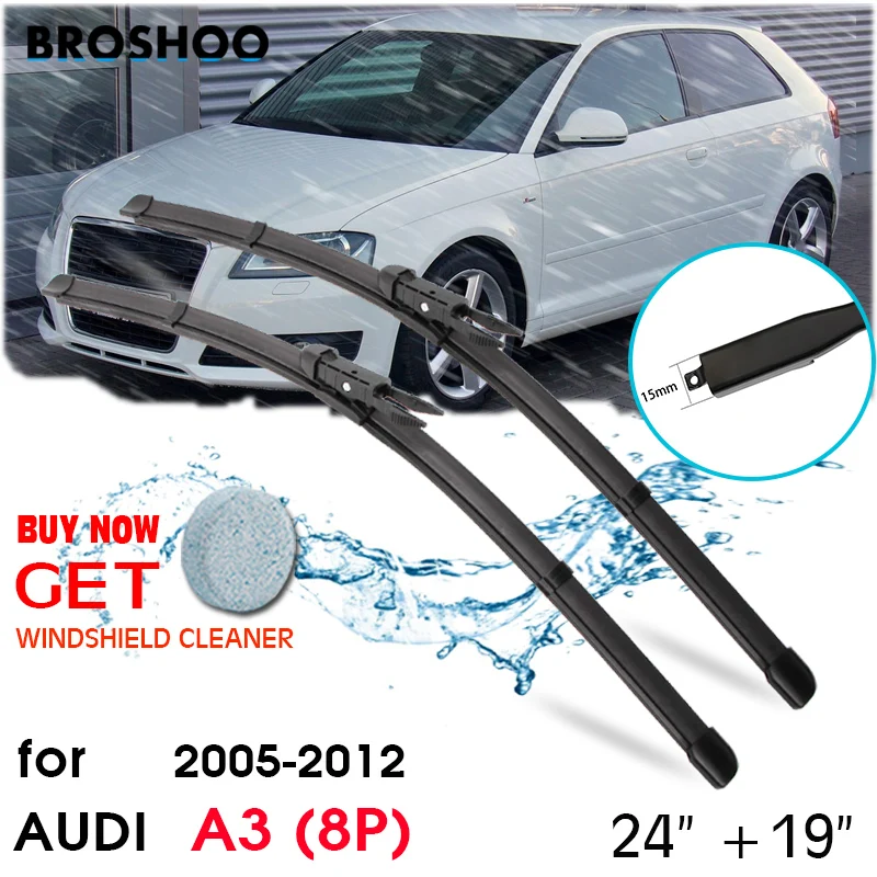 Car Wiper Blade Front Window Windscreen Windshield Wipers Blades Pinch Tab Auto Accessories For Audi A3 (8P) 24