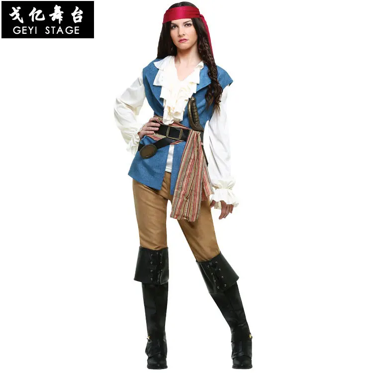 

new Halloween pirate costumes for women female adult halloween captain sparrow costume pirates cosplay