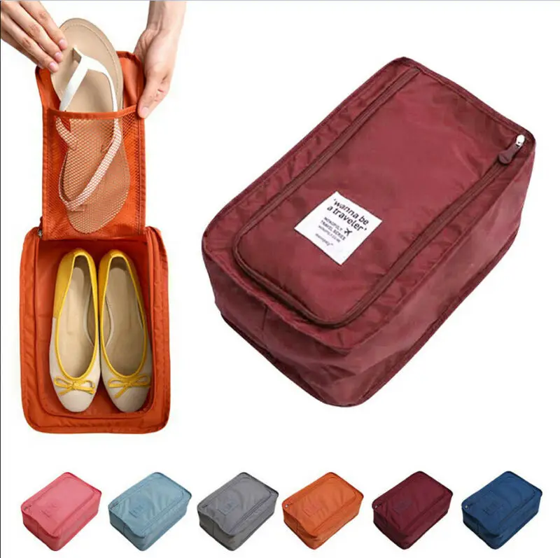 New Storage Bags Waterproof Football Shoe Bag Travel Boot Rugby Sports Gym Carry Storage Case Box Solid Zipper Travel Pouch 2021