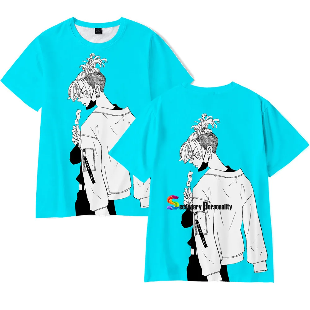 T-Shirt manches courtes pour garçons et filles, Streetwear, Design de dessin animé Tokyo vengeance 3D, Cosplay, haut d'été