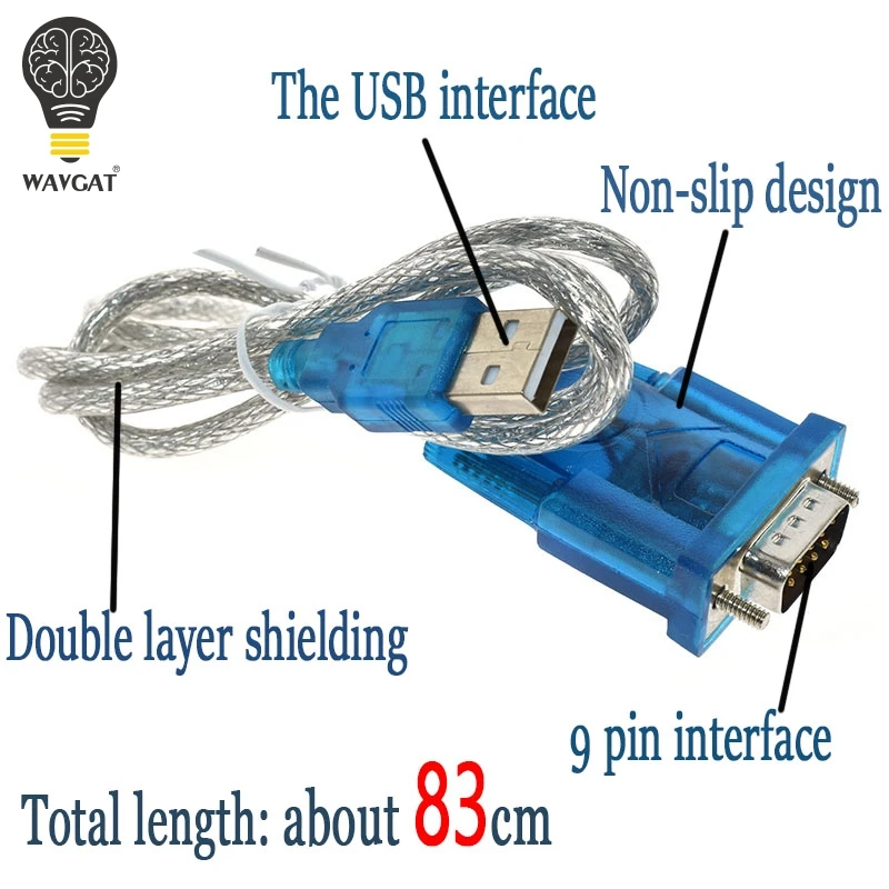 HL-340 USB to RS232 COM Port Serial PDA 9 pin DB9 Cable Adapter support Windows7 64