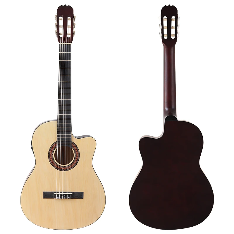 Classic Guitar 39 Inch 6 String Basswood Matte Finish Cutaway Design Guitarra Can Install EQ