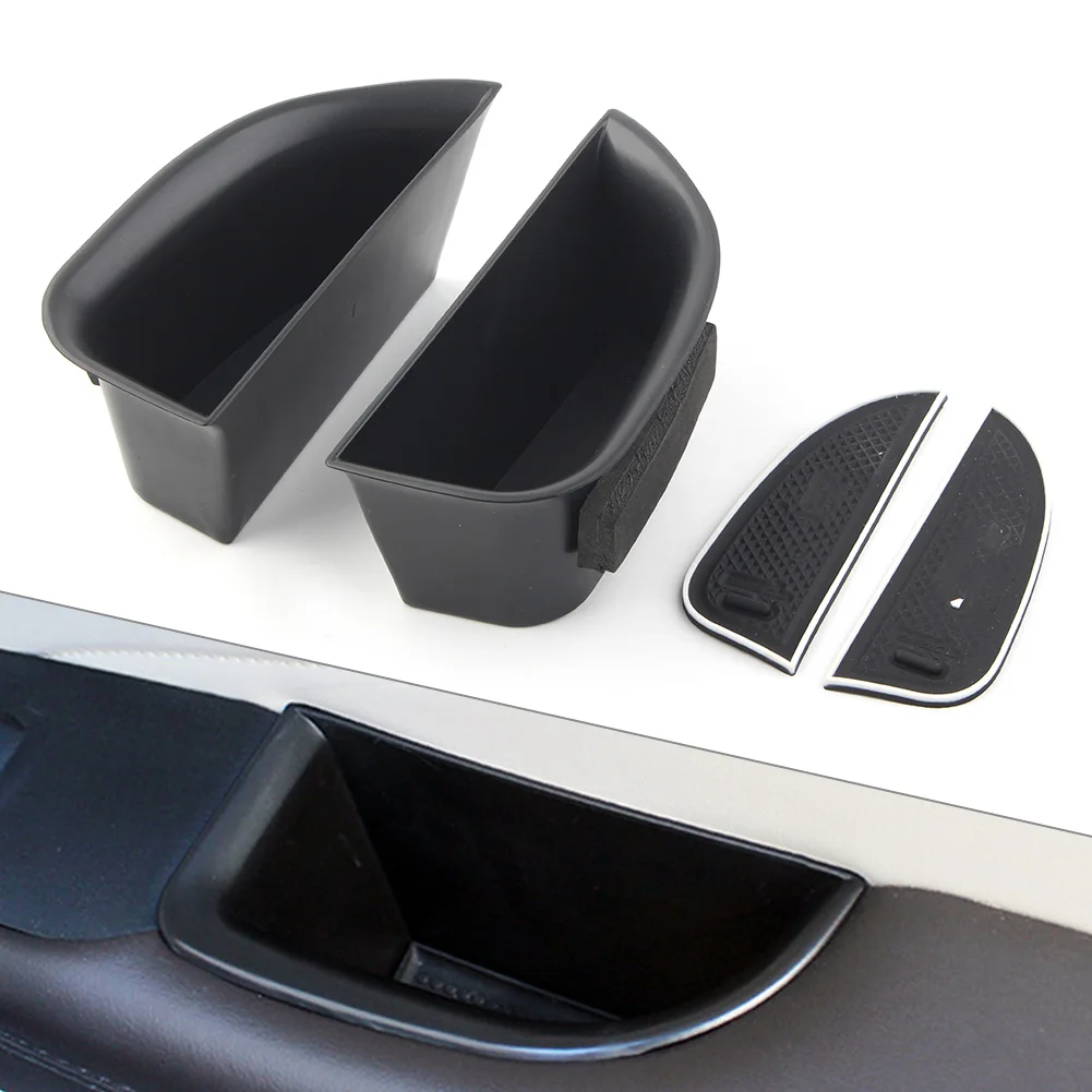 2PCS Car Front Door Storage Box Organizer Container Holder For Lincoln MKZ 2014-2016 Left Drive