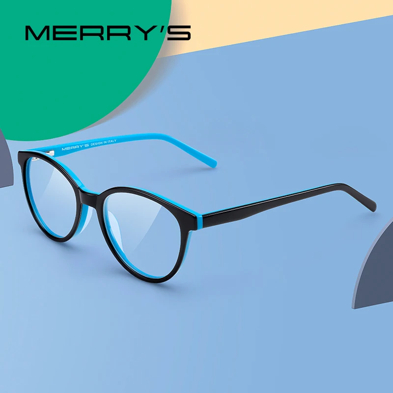 

MERRYS DESIGN Kids Anti Blue Ray Light Blocking Glasses Frames For Boys Girls Oval Computer Glasses Acetate Frames S7797FLG