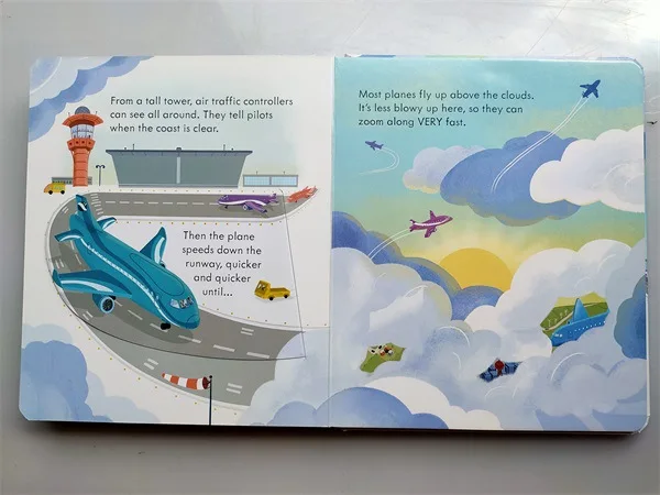 Peep Inside How A Plane Works English 3D Flap Picture Book Baby Children Educational Reading Paperboard Books