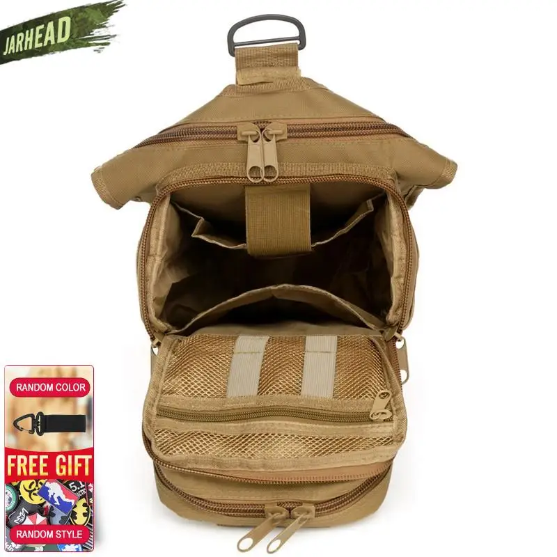 Tactical Fishing Camping Camouflage Bag Men Unisex Outdoor Sport Nylon Waterproof Chest Pack Cross body Single Shoulder Bag