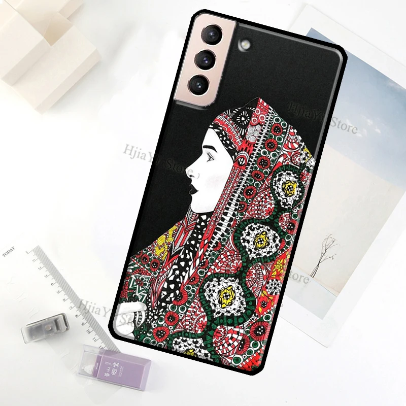 Capa de telefone para Samsung Galaxy, muçulmano, islâmico, árabe, hijab, caso de menina, Galaxy S23 Ultra, nota 20, 10, S9, S10 Plus, S20, S21, FE, S22