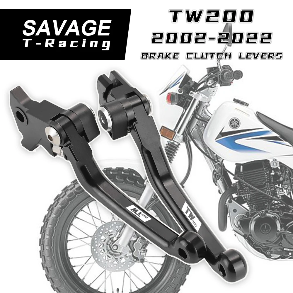 Zestawy dźwigni sprzęgła i hamulca CNC z regulacją kąta nachylenia do YAMAHA TW200 TW 200 2001-2026, akcesoria motocyklowe, dźwignie kierownicy.