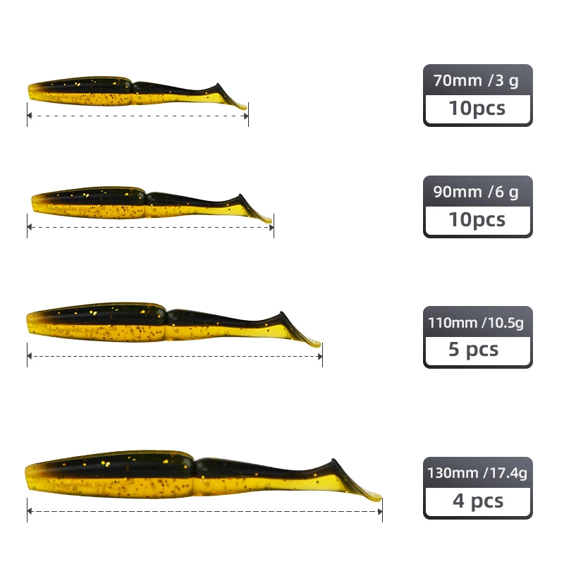 Meredith Crazy Shiner Fishing Lure 70mm 90mm 110mm 130mm Soft Baits Fishing Wobbler Bass Bait Artificial Fishing soft Lure Tacke