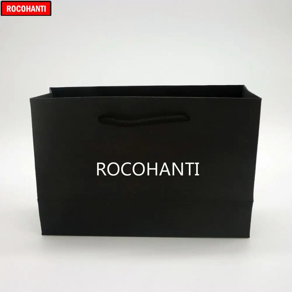 50X Custom Printed Screw Thread Rope Handle Type Matte Black Paper Bag for Advertising Gift Shopping Bags with Your Own Logo