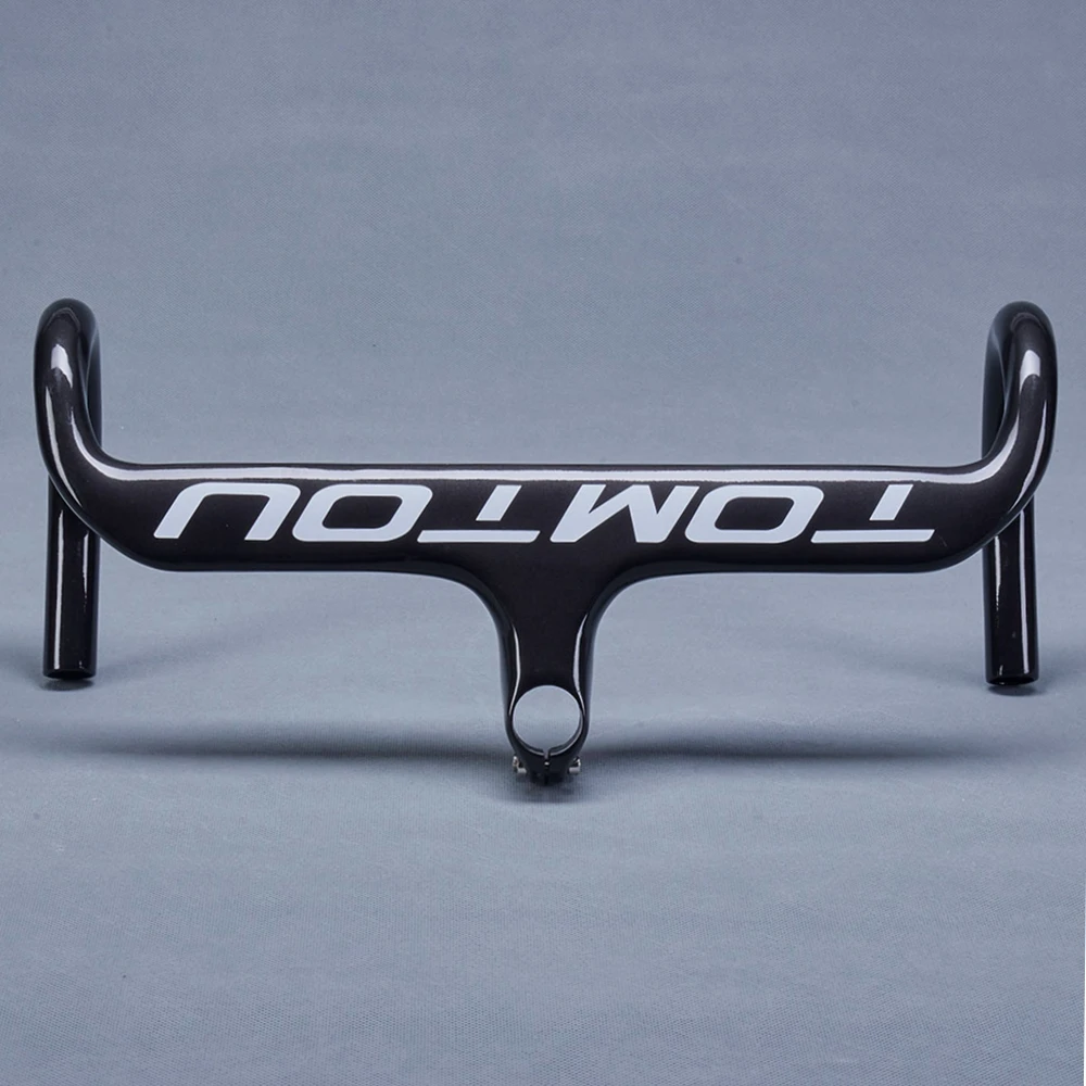 

TOMTOU Bike Bent Bar Road Bicycle Parts Carbon Fibre Integrated Handlebar For Stem 90/100/110/120mm Cycling Accessories