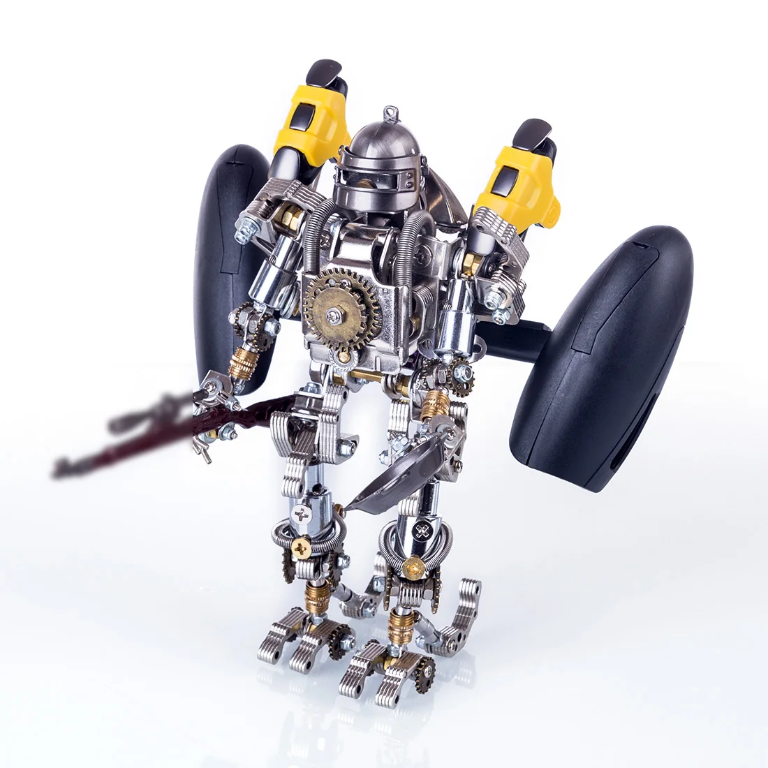 DIY Metal Mechanical Robot 3D Assembly Puzzle Model Kit Cool Fashion Toys Ornaments Miniature Models Gift - Assembly Version