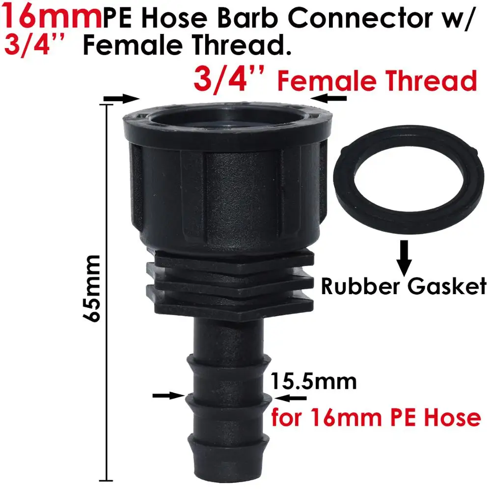 KESLA-conector de rosca hembra a lengüeta, 4 piezas, 1/2 \