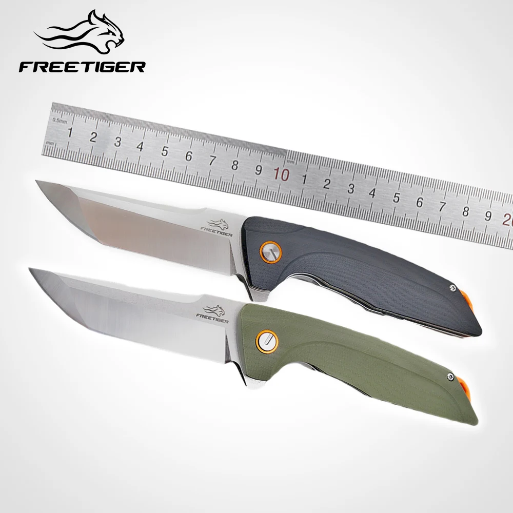 

FREETIGER Folding Knife D2 Steel G10 Hunting Multitool Survival Tactical Utility EDC Pocket Outdoor Camping Tools Knives