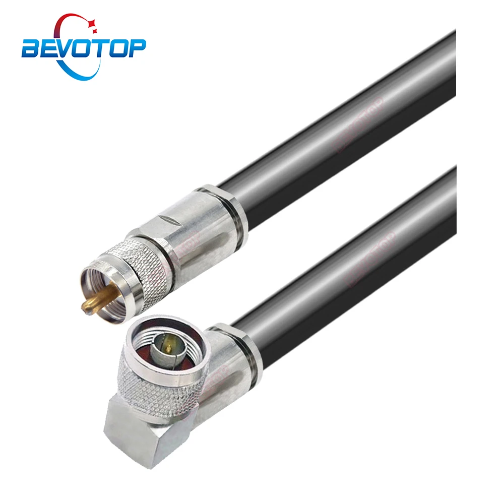 

LMR600 N Male 90 Degree to UHF Male 50Ohm Coaxial Cable Extension Jumper Pigtail for4G LTE Cellular Amplifier Signal Booste